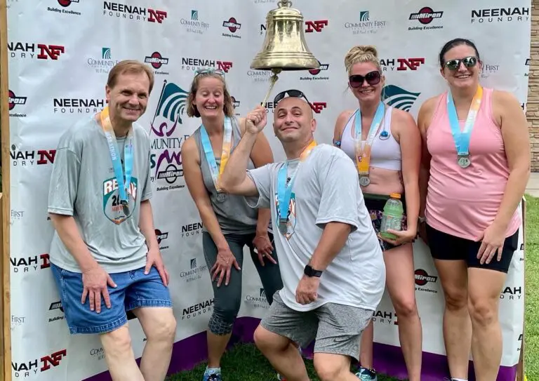 Dr. Edgard Badine with Dr. Tony Jaslowski and running team