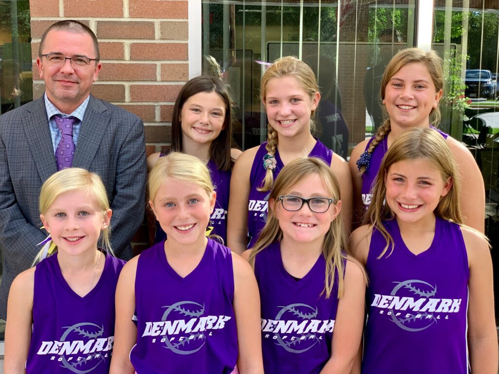 Dr. Brian Burnette with girls youth sports team