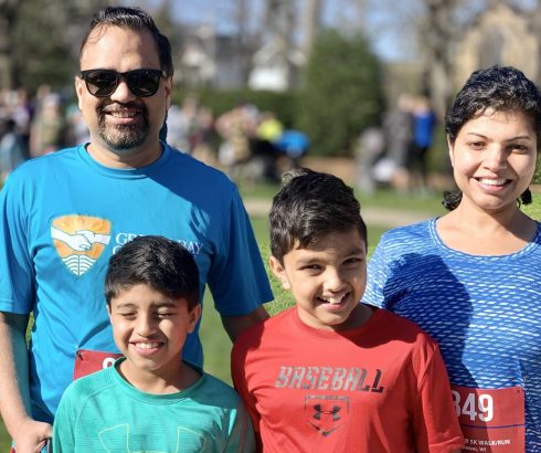 Dr. Kamal Abbi with family at Sole Burner