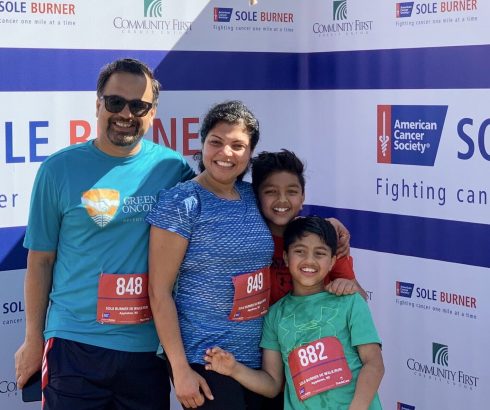 Dr. Kamal Abbi with family at Sole Burner