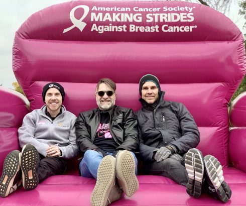 Dr. Alex Coffman, Dr. Mitch Winkler, Dr. Michael Guiou at breast cancer walk